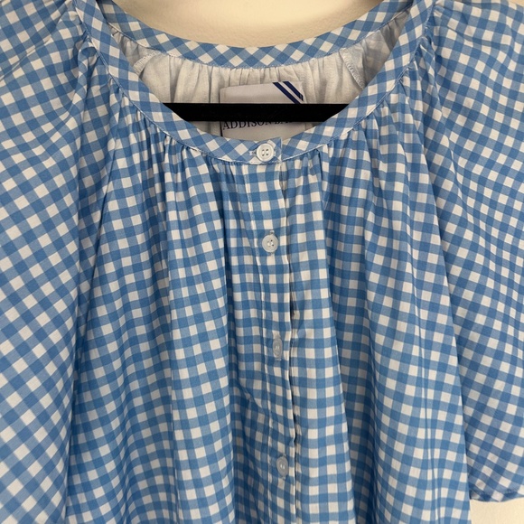 Addison Bay Cotton Poplin Rosecliff Dress, Blue Gingham Check, XL - Picture 5 of 9